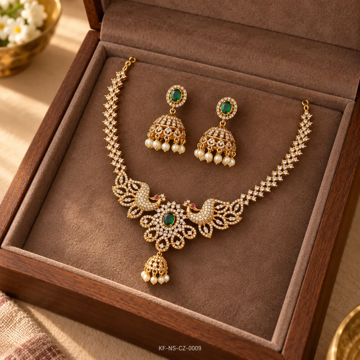 KF-NS-CZ-0009__Mayra-Grace-Gold-Necklace-Set__02-Velvet-Presentation-Box-compressed-ndt-tools