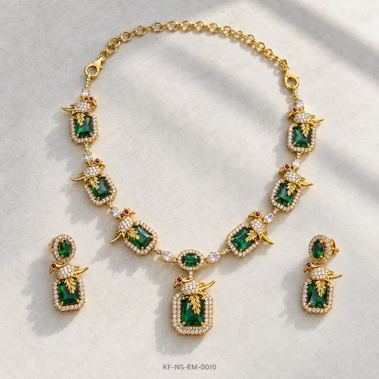 KF-NS-EM-0010__Emerald-Enchantment-Designer-Neck-Set__02-Neutral-Daylight-Gemstone-Study-compressed-ndt-tools
