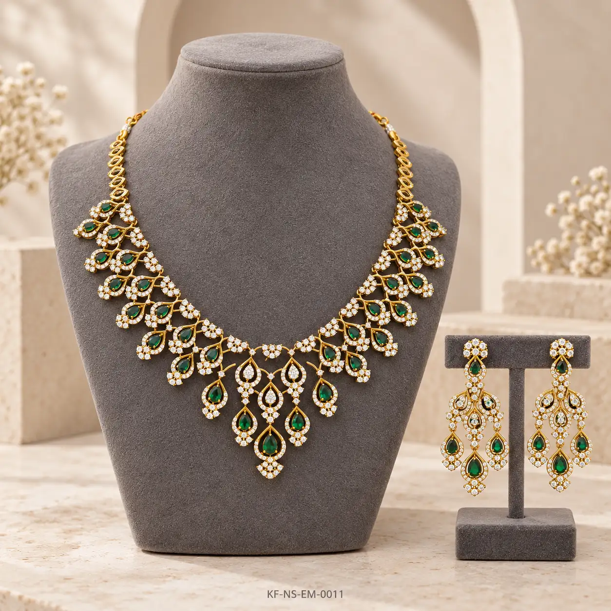 KF-NS-EM-0011__Emerald-Garden-Royale-Designer-Neck-Set__02-Boutique-Necklace-Portrait-compressed-ndt-tools