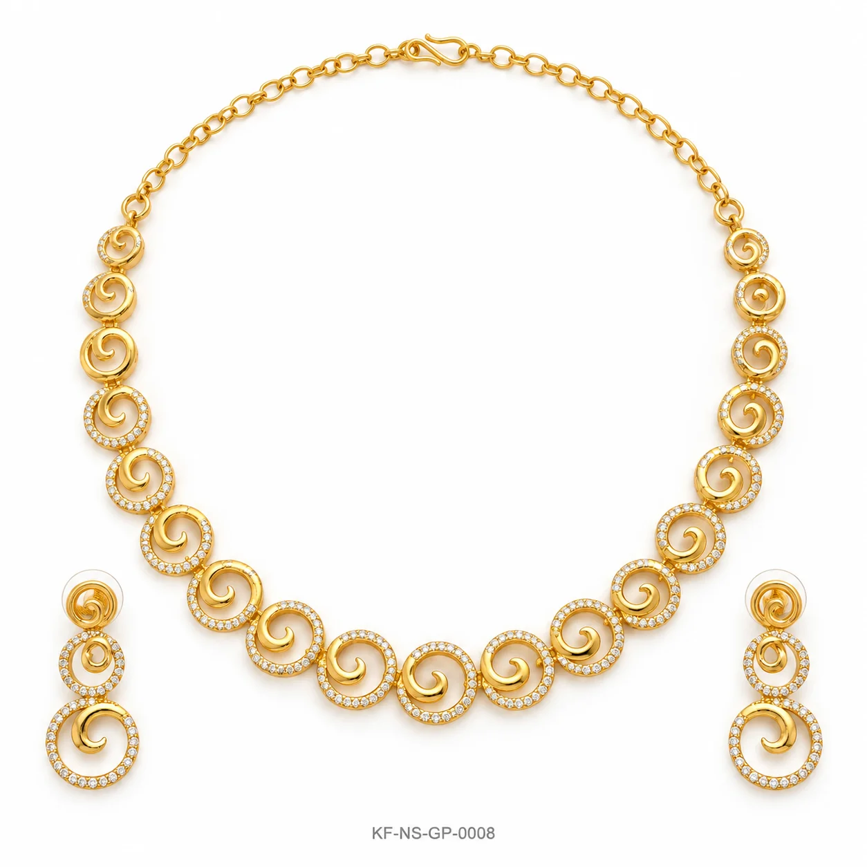 Golden Spiral Elegance Necklace Set